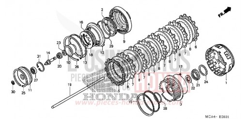 EMBRAYAGE (GL1800A4/A5) (GL18006/7/8) GL18008 de 2008